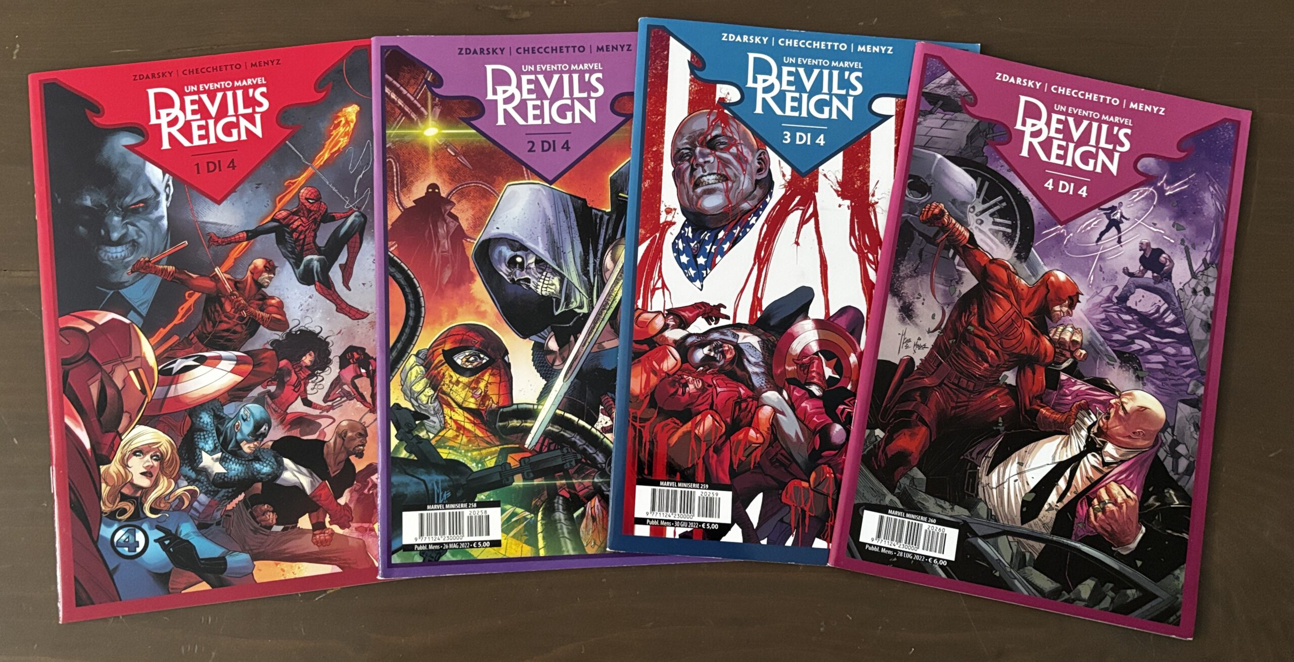 Devil's Reign completa da n.1 a 4 - PANINI COMICS MARVEL
