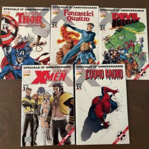 Uomo Ragno, F4, Cap, Thor, Devil SPECIALE 10° ANNIVERSARIO da 1 a 5 COMPLETA - ED. MARVEL 2004