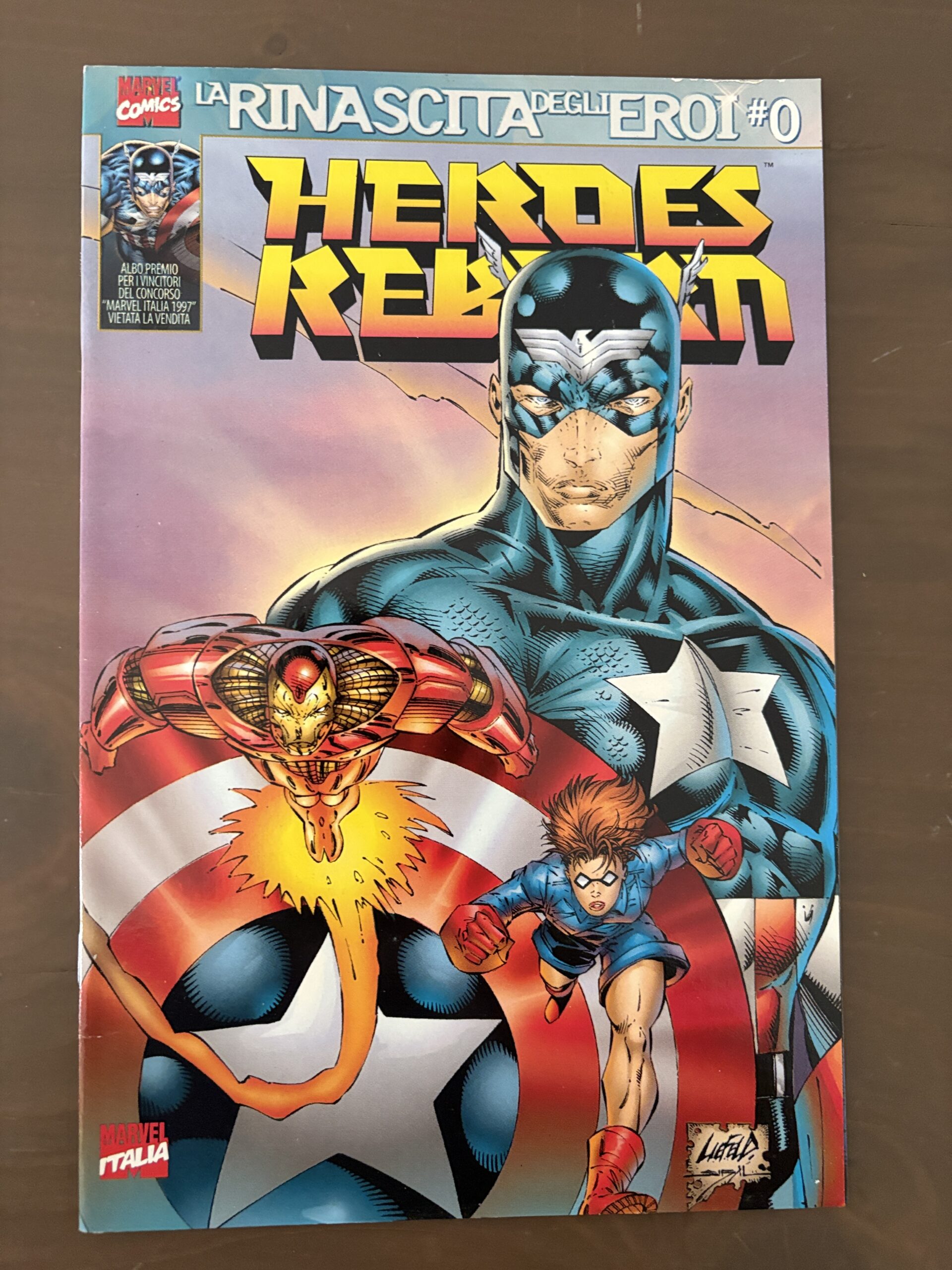 Rinascita degli Eroi n.0 HEROES REBORN Albo premio concorso Marvel Italia 1997
