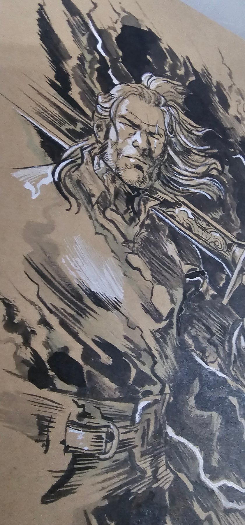 Dragonero Ian Aranill disegno originale di Vincenzo Ricciardi 2017 - immagine 3