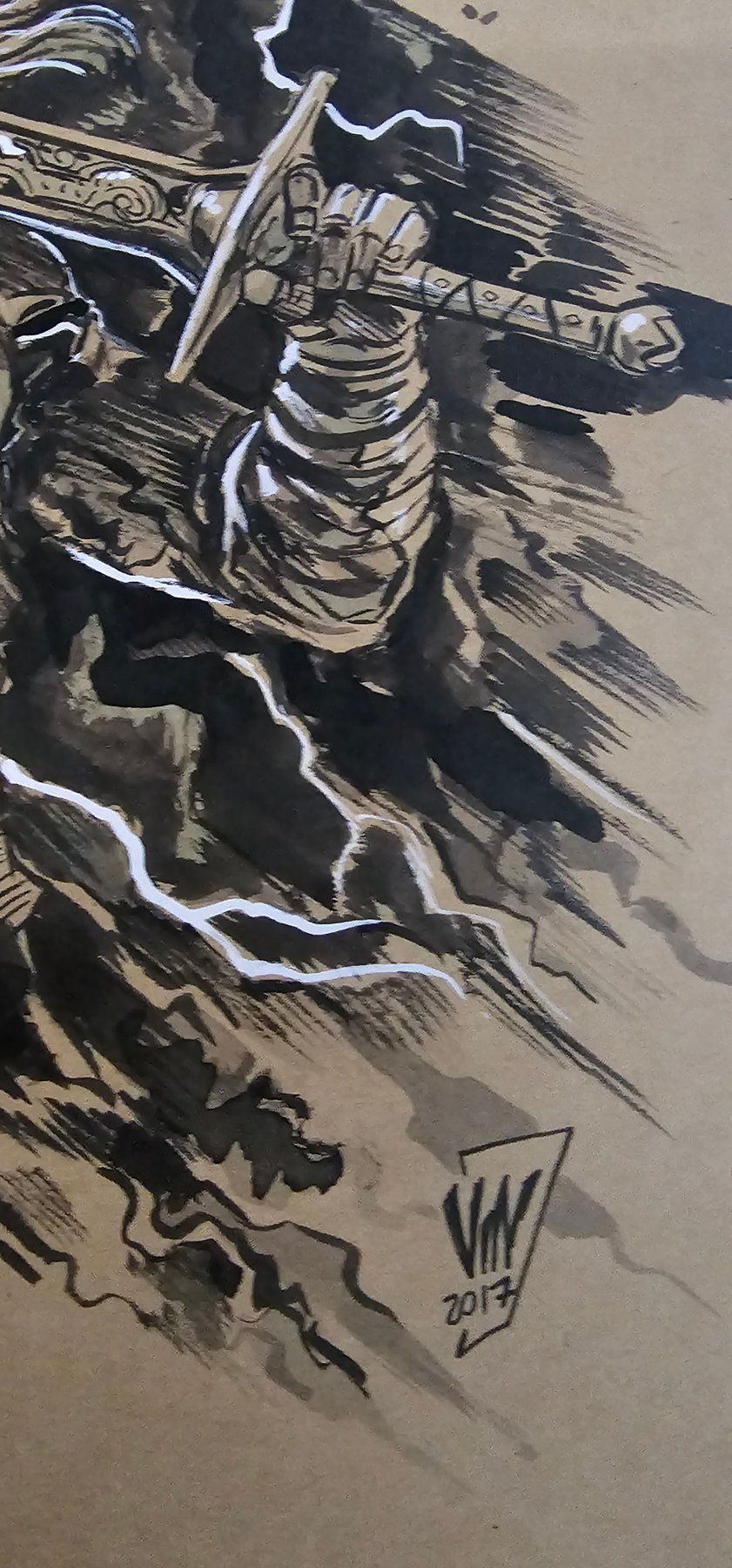 Dragonero Ian Aranill disegno originale di Vincenzo Ricciardi 2017 - immagine 2