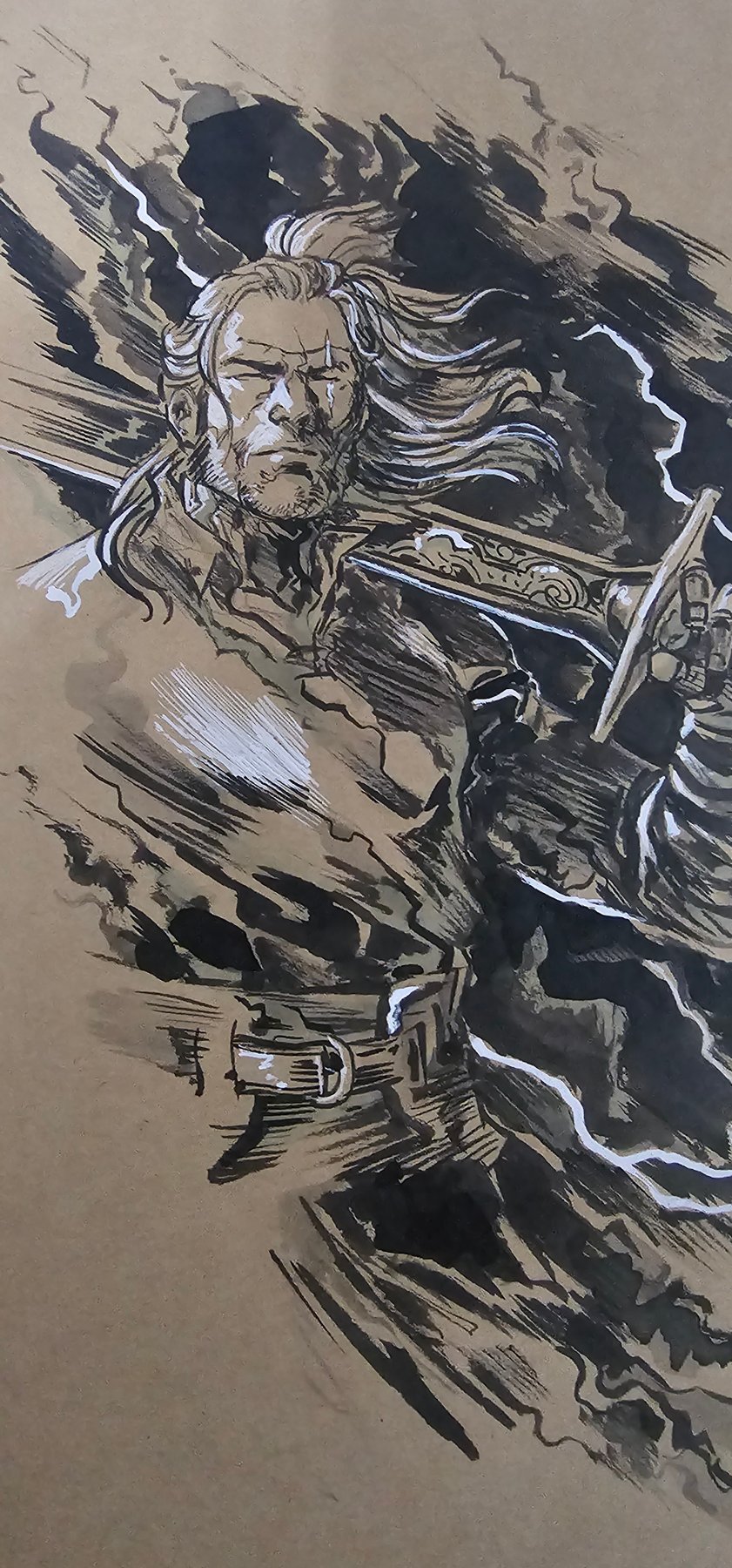 Dragonero Ian Aranill disegno originale di Vincenzo Ricciardi 2017 - immagine 4