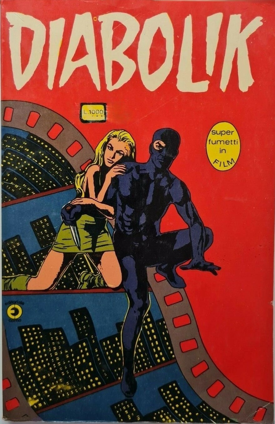 SUPERFUMETTI IN FILM n.2 Diabolik CORNO 1976