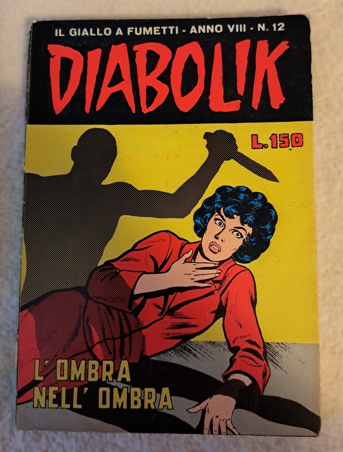 DIABOLIK ANNO VIII n. 12 - 1969 - con SCATOLA CARTE sul retro- Astorina