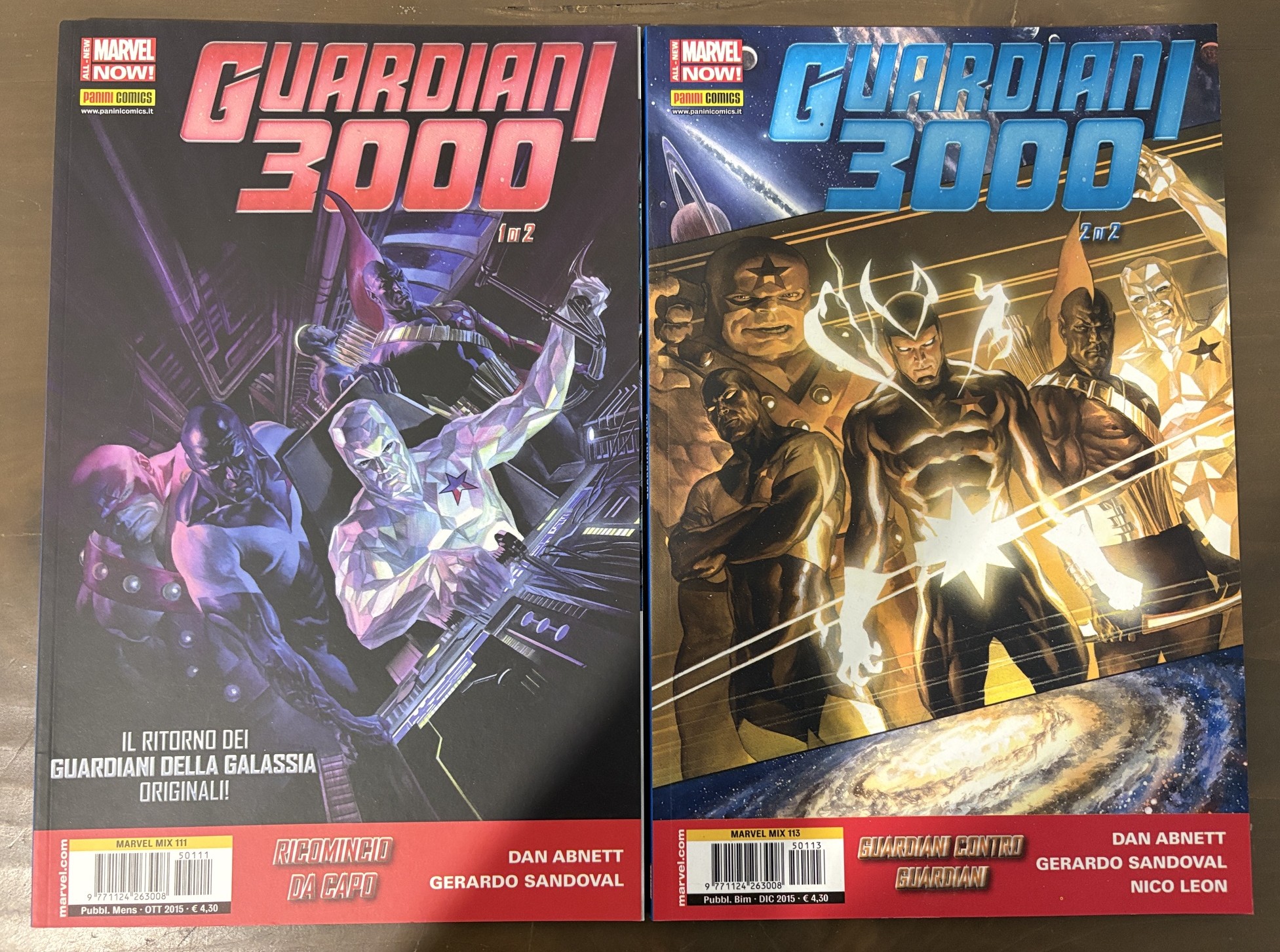 Guardiani 3000 n.1.e 2 completa Marvel Mix 111 e 113 -brossura- Marvel Panini