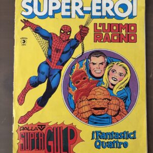 ALBUM SUPER-EROI L'UOMO RAGNO E I FANTASTICI QUATTRO ED. CORNO completo 1976