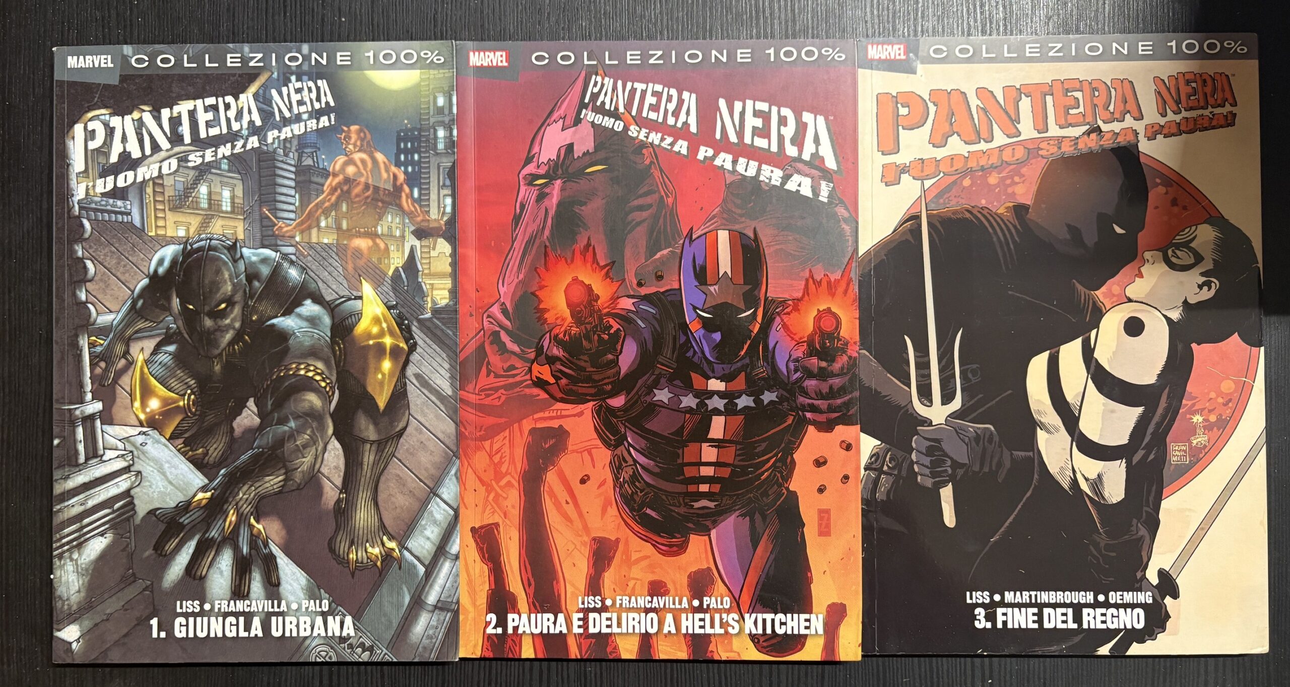 PANTERA NERA L'UOMO SENZA PAURA volumi da 1 a 3 COMPLETA -COLLEZIONE 100% - PANINI